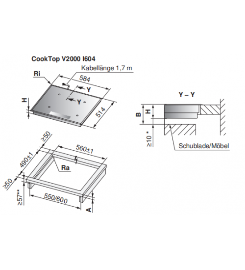 V-ZUG瑞族 CookTop V2000 I804电磁炉3114600002