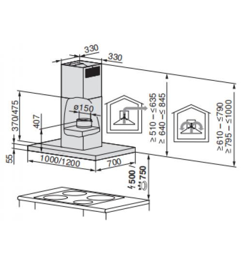 V-ZUG瑞族 AiroClearInsel V6000抽油烟机6302000007
