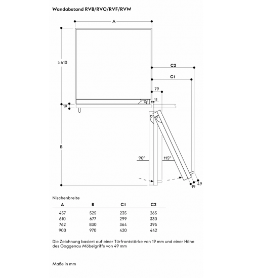 Gaggenau嘉格纳Vario Expressive系列RVF497190嵌入式冷冻冰箱